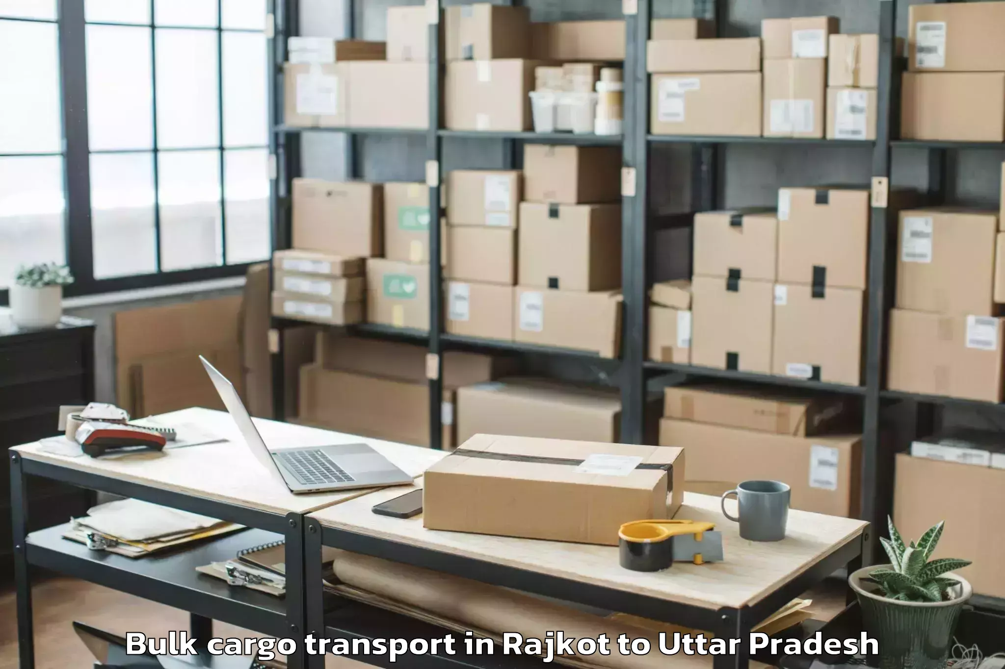 Affordable Rajkot to Pilibhit Bulk Cargo Transport